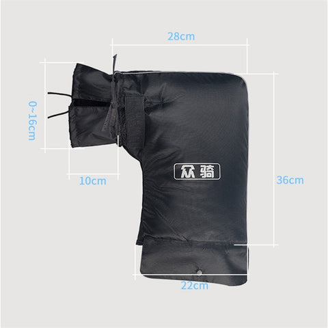 WUPP CS-1506A2 1 Pair Motorcycle Handle Gloves Winter Electric Bicycle Warm Handlebar Cover, Small Opening