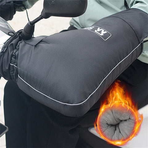 WUPP CS-1506A2 1 Pair Motorcycle Handle Gloves Winter Electric Bicycle Warm Handlebar Cover, Small Opening