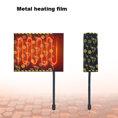 WUPP CSZH-974B2 Pattern Design 12V Motorcycle Heating Pad 5+1 Gear Handlebar Heated Grips with Memory Function, 1.5m ACC Cable