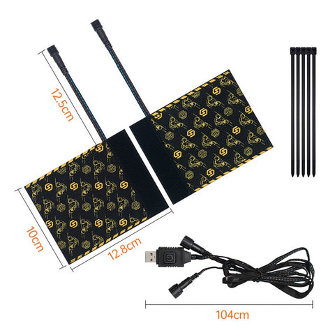 WUPP CSZH-974K1 Motorcycle Heated Grips with Memory Function Pattern Design Electric Handle Sleeve Support 6 Temperature Adjustment