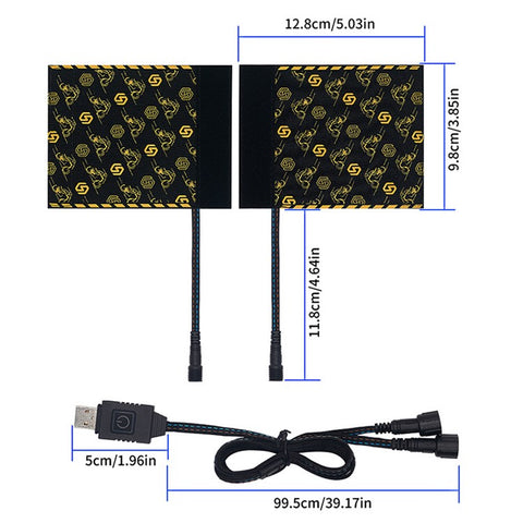 WUPP CSZH-974K1 Motorcycle Heated Grips with Memory Function Pattern Design Electric Handle Sleeve Support 6 Temperature Adjustment