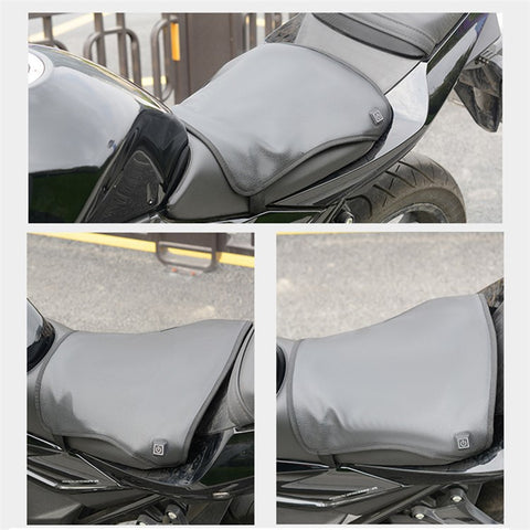 WUPP CSZH-0025A4 Motorcycle Heating Cushion Waterproof Electric Heated Seat Pad with 3-Gear Temperature Adjustment