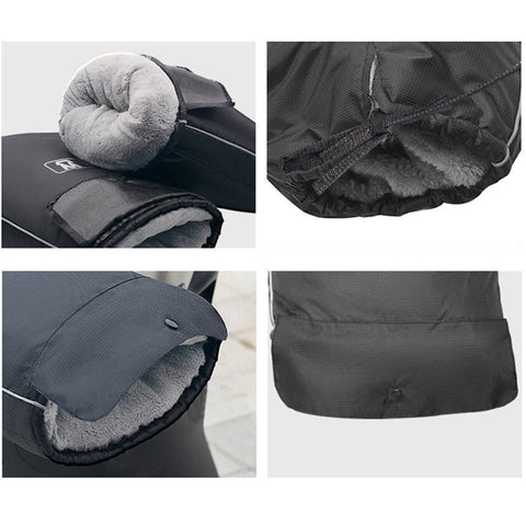 WUPP CS-1472B1 1 Pair Large Opening Motorcycle Handlebar Glove Cover Cycling Handlebar Warm Muff