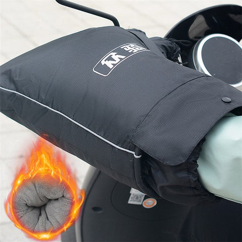 WUPP CS-1780A1 1 Pair ATV Handlebar Gloves Waterproof Winter Snowmobile Hand Muffs, Large Opening