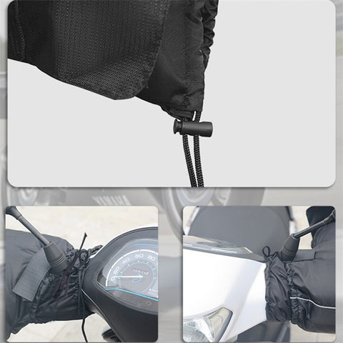 WUPP CS-1780A1 1 Pair ATV Handlebar Gloves Waterproof Winter Snowmobile Hand Muffs, Large Opening