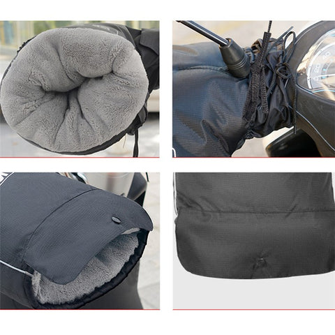 WUPP CS-1780A2 1 Pair Motorcycle Handlebar Gloves Windproof Hand Protectors Covers, Small Opening