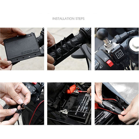 WUPP CSZH-1314A1 12V Strap-Style Heated Grips for Motorcycle Fast Heating Grips