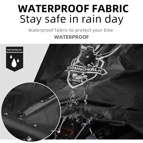 RHINOWALK F1001 L Size Motorcycle Cover Polyester Outdoor Anti-sun Waterproof Motorbike Cover Protector