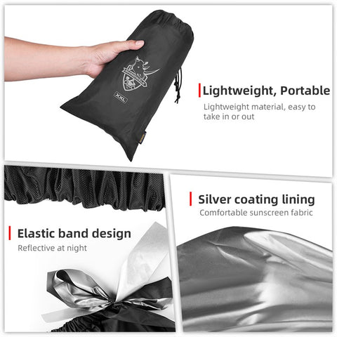 RHINOWALK F1001 L Size Motorcycle Cover Polyester Outdoor Anti-sun Waterproof Motorbike Cover Protector