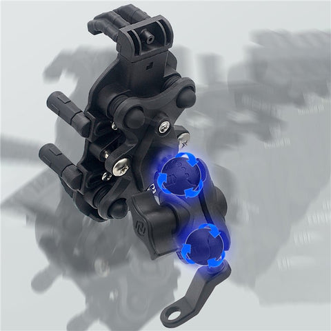 WUPP CS-1990B1 Motorcycle Rearview Mirror Phone Holder Aluminum Alloy Anti Shake Phone Mount