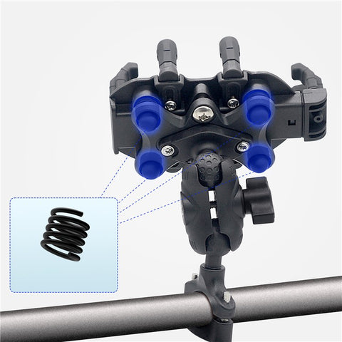 WUPP CS-1990A1 Motorcycle Handlebar Phone Mount Clamp Aluminum Alloy Anti-Shake Bike Phone Holder