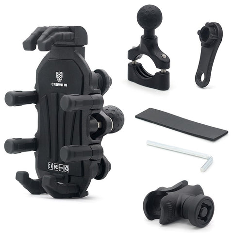 WUPP CS-1990C1 Bicycle Handlebar Phone Holder with Anti-theft Knob Design for Motorcycle / Scooter