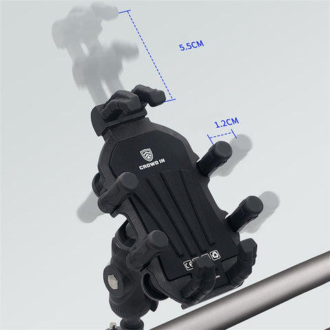 WUPP CS-1990C1 Bicycle Handlebar Phone Holder with Anti-theft Knob Design for Motorcycle / Scooter