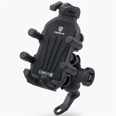 WUPP CS-1990D1 Anti-theft Motorcycle Phone Holder Rearview Mirror Aluminum Alloy Phone Mount Clamp