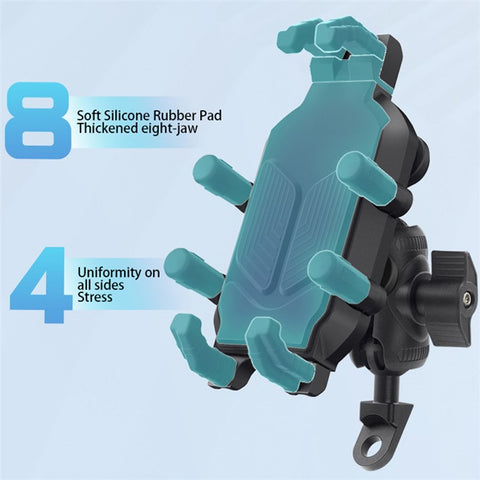 WUPP CS-1988A2 Rearview Mirror Phone Mount Adjustable Motorcycle Bike CNC Ball Head Aluminum Alloy Phone Holder