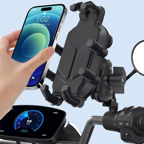 WUPP CS-1988A2 Rearview Mirror Phone Mount Adjustable Motorcycle Bike CNC Ball Head Aluminum Alloy Phone Holder