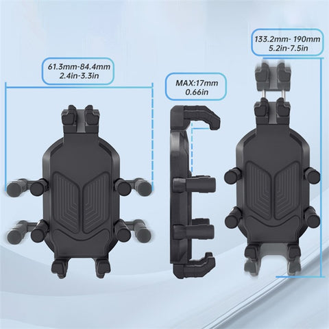 WUPP CS-1988A2 Rearview Mirror Phone Mount Adjustable Motorcycle Bike CNC Ball Head Aluminum Alloy Phone Holder