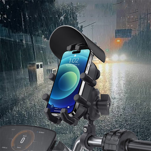 WUPP CS-1988A1 Motorbike Handlebar Phone Holder CNC Anti-Shock Braceket for 4.7-7.2 inch Phones