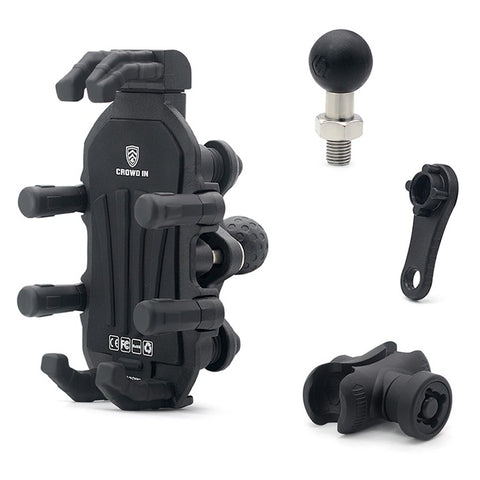 WUPP ZH-1990B1 Anti-Theft Bracket + M8 Ball Head Motorcycle Electric Bike Phone Mount