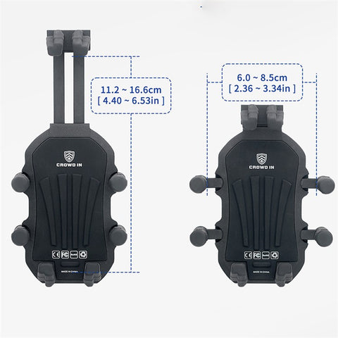 WUPP ZH-1990B1 Anti-Theft Bracket + M8 Ball Head Motorcycle Electric Bike Phone Mount