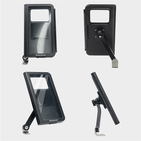 WUPP CS-1937A1 Motorcycle Rearview Mirror Phone Holder Waterproof Phone Mount Case for Electric Bikes