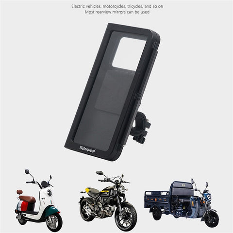WUPP CS-1937B1 Motorbike Handlebar Phone Holder Sensitive Touch IP67 Waterproof Phone Case