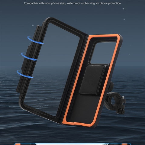 WUPP CS-1937B1 Motorbike Handlebar Phone Holder Sensitive Touch IP67 Waterproof Phone Case