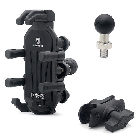 WUPP ZH-1990A1 Motorcycle Electric Bike Phone Mount Cell Phone Bracket + M8 Ball Head Set