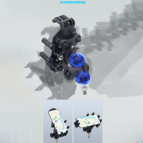 WUPP ZH-1990A1 Motorcycle Electric Bike Phone Mount Cell Phone Bracket + M8 Ball Head Set