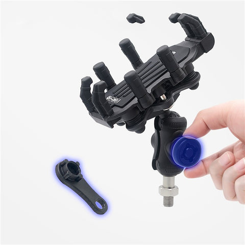 WUPP ZH-1990A1 Motorcycle Electric Bike Phone Mount Cell Phone Bracket + M8 Ball Head Set