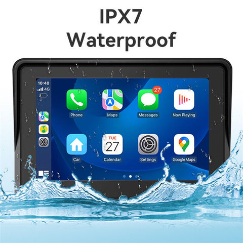 W512B Motorcycle Carplay GPS Navigation 5-Inch IPS Touch Screen with 2 Cameras+Bracket