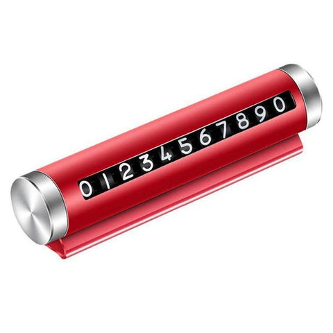 Aluminum Alloy+PC Roller Design Car Stop Sign Phone Number Plate Temporary Parking Card