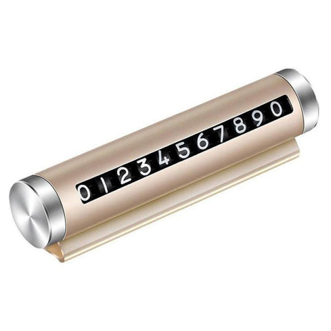 Aluminum Alloy+PC Roller Design Car Stop Sign Phone Number Plate Temporary Parking Card