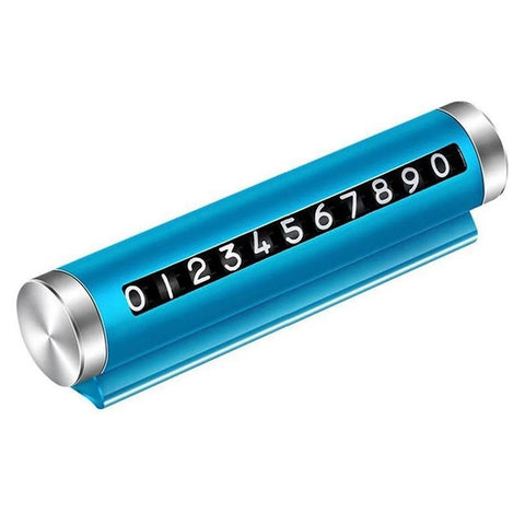 Aluminum Alloy+PC Roller Design Car Stop Sign Phone Number Plate Temporary Parking Card