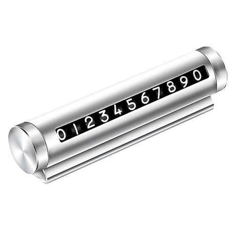 Aluminum Alloy+PC Roller Design Car Stop Sign Phone Number Plate Temporary Parking Card