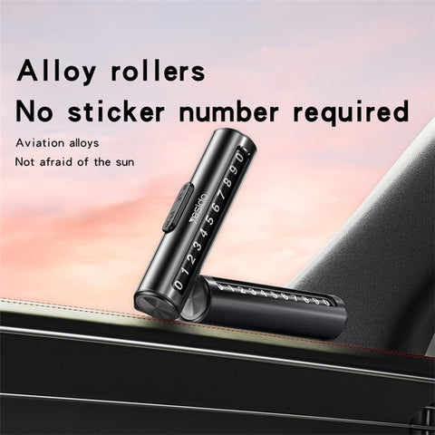 YESIDO C202 Adhesive Base Aluminum Alloy One Push Hidden Car Temporary Parking Plate