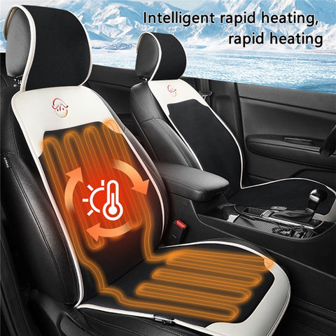 WM-XL2 Universal 12V / 24V Car Heated Seat Cover with Backrest Vehicle Seat Cushion Warmer for Winter
