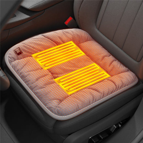 ANJUNY 4 Levels Heating Car Seat Cushion Cover USB Charging Winter Seat Heater Warmer
