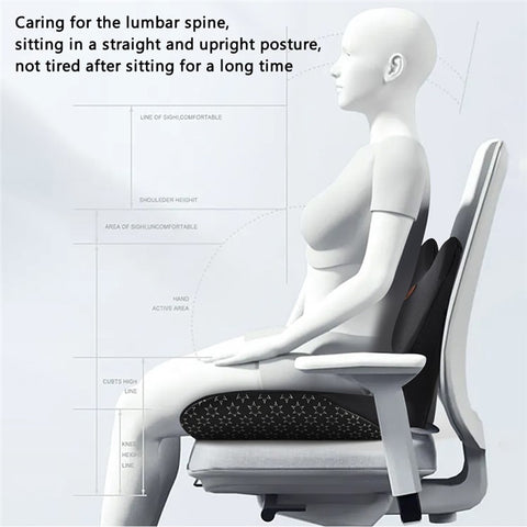 ZK001 Space Memory Foam Filling Integrated Lumbar Support Car Seat Cushion