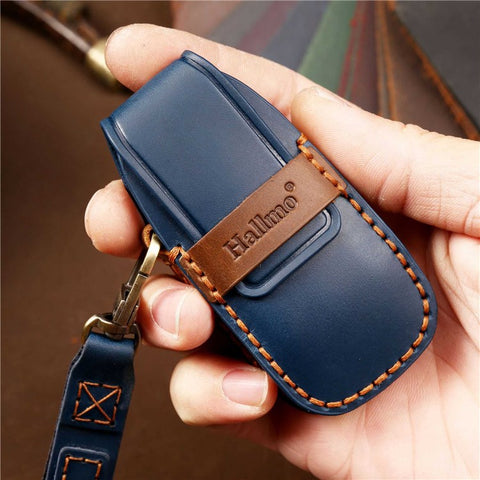 HALLMO C017 for E300L Car Cowhide Leather Key Protective Cover Anti-scratch Key Case