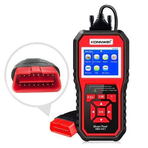 KONNWEI KW850 OBD2 Scanner Code Reader OBD II Automotive Scanner Car Diagnostic Scan Tool Check Engine Tool (Support 8 Languages)