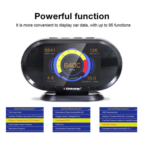 KONNWEI KW206 Auto Diagnostic Scanner Auto Onboard Computer Gauge + OBDII Engine Scanner