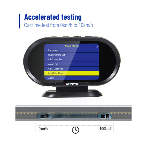 KONNWEI KW206 Auto Diagnostic Scanner Auto Onboard Computer Gauge + OBDII Engine Scanner