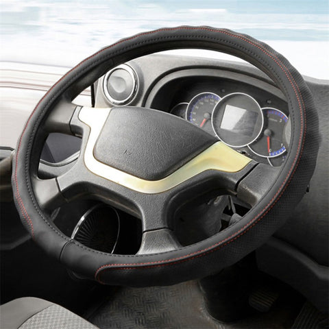 42CM Anti-Slip Design Leather Sleeve Protector Cover for Truck Steering Wheel