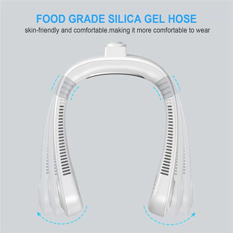 Aromatherapy Summer Air Cooling Neck Fan Leafless Hanging Neck Fan Bladeless Ventilator USB Rechargeable Neckband Fans Air Cooler