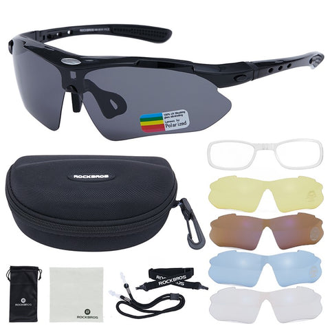 ROCKBROS Polarized Sports Sunglasses UV Protection Outdoor Sports Cycling Glasses