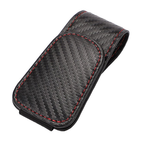 Car Sun Visor Sunglasses Holder Magnetic Microfiber Leather Glasses Eyeglass Hanger for Ticket, Card, Bill