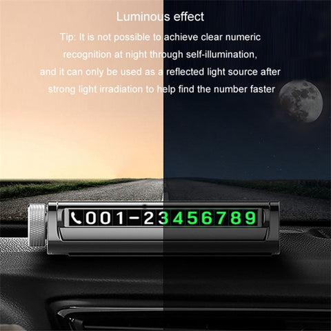 Parking Number Plate with Aromatherapy Multi-function Car Safety Hammer Window Breaker