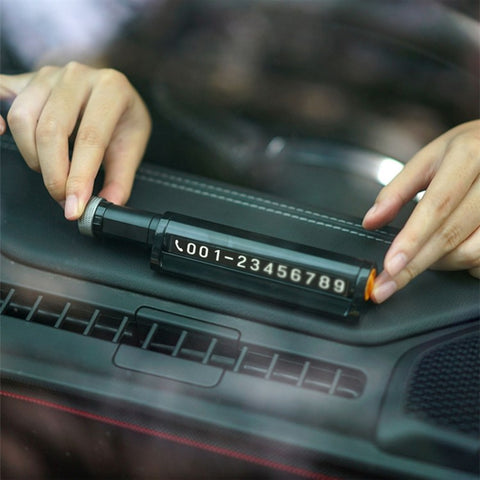 Parking Number Plate with Aromatherapy Multi-function Car Safety Hammer Window Breaker