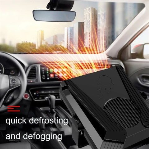 12V Mini Car Heating Fan Car Windshield Defrosting Defogging ABS Heater Vehicle Interior Heating Device